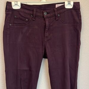 Rag & Bone size 28 Legging Zipper Eggplant